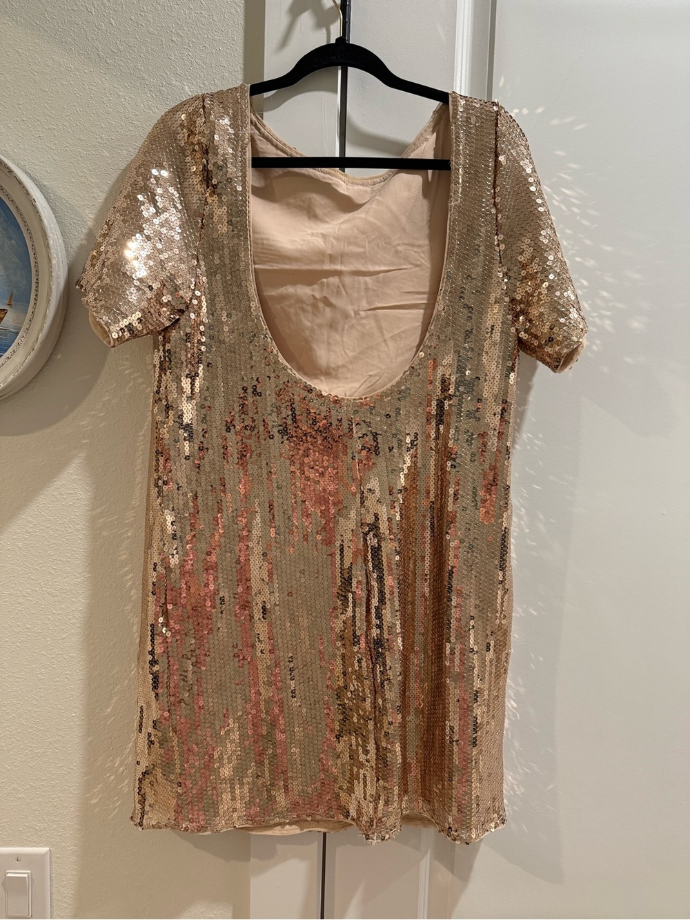 Abercrombie & Fitch Gold Sequin Mini Dress - Picture 2 of 5